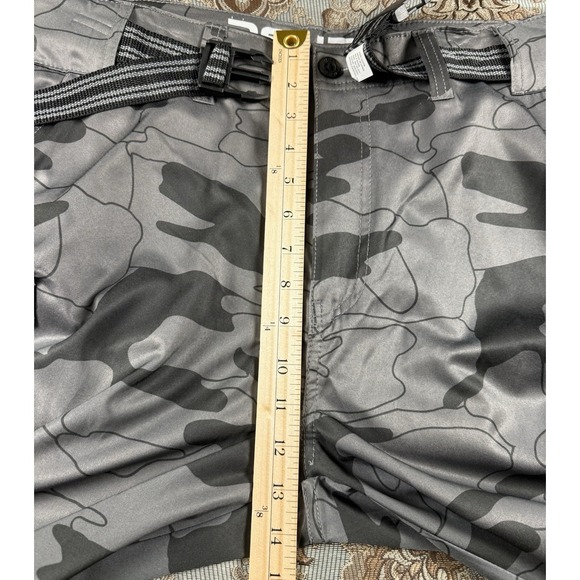 DENALI Mens 36 Gray Jigsaw Camo Cargo Shorts Belted Performance Stretch - Picture 8 of 14